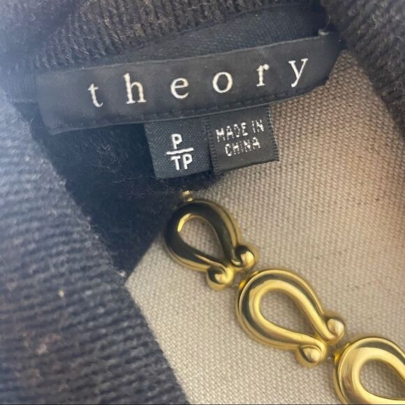 THEORY Riva Classical Cashmere Wool Grey Cardigan good condition - Picture 6 of 7